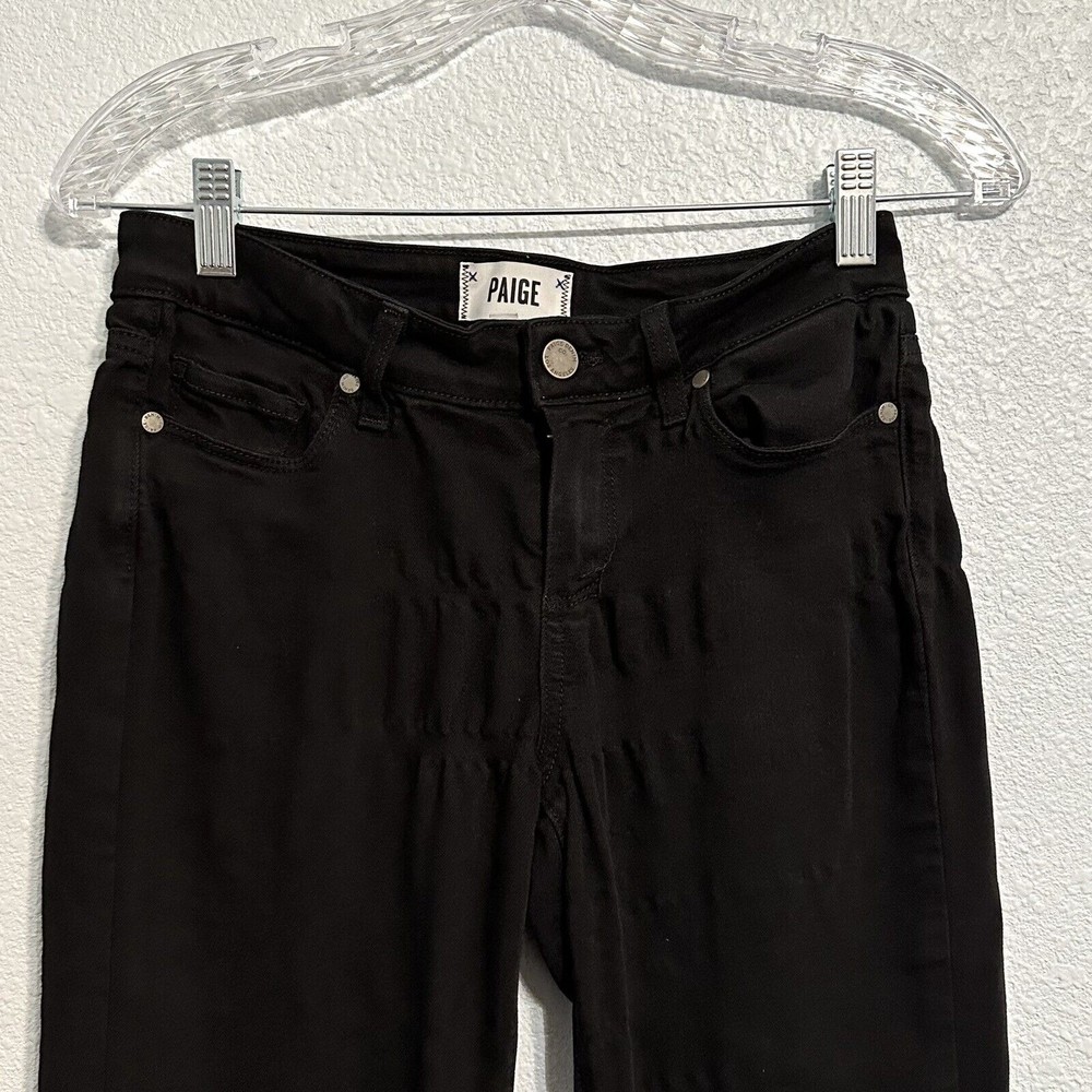 Paige Jeans Womens 26 Black Verdugo Ultra Skinny Dark Wash Stretch Casual Ladies - Picture 2 of 11